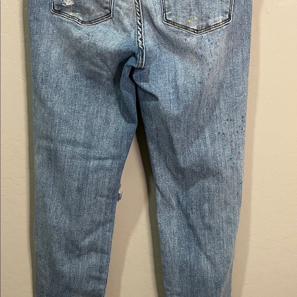 Judy Blue Lucky Charms Paint Splatter Boyfriend Distressed Jeans Vintage Slim - Picture 6 of 15